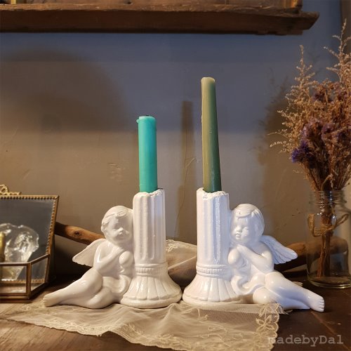 6. Ceramic angel candle holder
